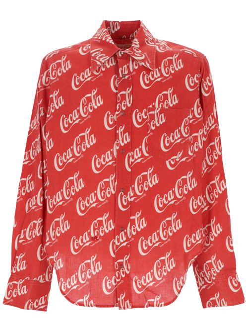 Camicia stampa Coca-Cola all-over ERL | ERL08B015RED COCA COLA